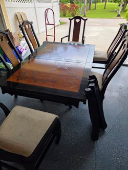 Wood Dining Table with chairs