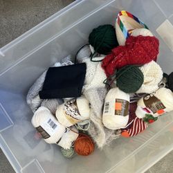 Tote Full Of Yarn 