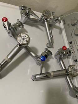 T&S B-0665-BSTR Service Sink Faucet, Wall Mount, 8" Centers, Built-In Stops all brand new 60$ each or take all for 150$ pick up in Ontario