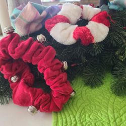 Red and White  jingle Bells Dog Collars