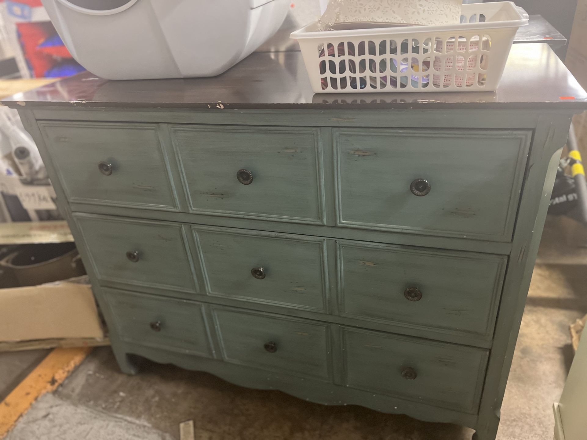 9 Drawer Antique Dresser