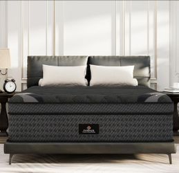 FANSACE King Size Mattress, 14 Inch Deluxe Hybrid King Mattress in a Box, Medium Firm Mattresses with Gel Memory Foam & Pocket Springs, Pressure Relie