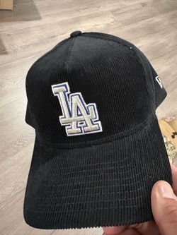 Mlb new era Los Angeles dodgers black corduroy 9forty a frame SnapBack hat