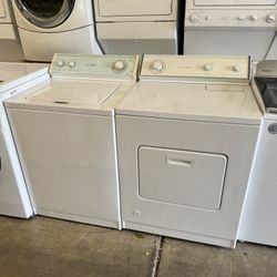 Used Whirlpool Washer And gas dryer top load old School