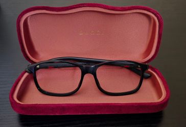 Gucci Men's Eyeglasses GG0424O 005 Black Full Rim Optical Frame 58mm