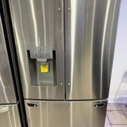 LG Refrigerator French Door 36” Wide In Stainless Steel 