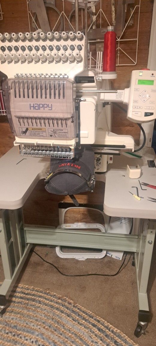 Happy Embroidery Machine 12 Needle In Good Working Condition 