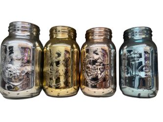 Case of 24 Beautiful Glass Mason Jar Vase 6.5”H