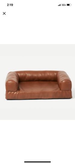 Faux leather Couch Dog Bed 