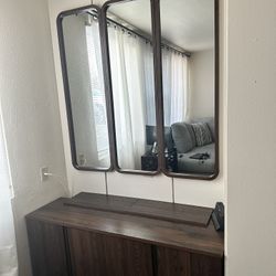 Tv Stand & 3 Mirrors 