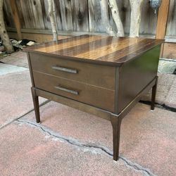 Contemporary Zebra Wood Side Table