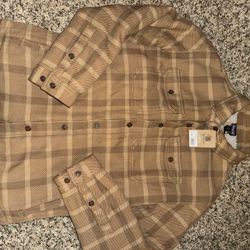Men’s Patagonia Pile Lined Fjord Loft Shirt Jacket Coriander Brown Medium Brand New