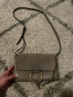 Chole Faye small shoulder bag in smooth and suede calfskin