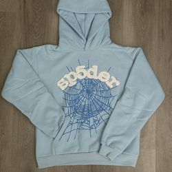 Sp5der Web Hoodie Sky Blue