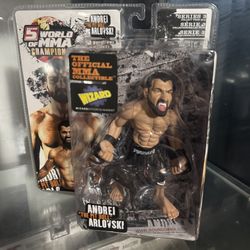 UFC Action Figure Andrei Arlovski Includes his Pitbull Dog inside