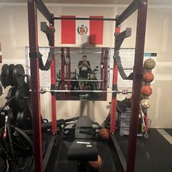 Squat Rack With Bench And Equipment