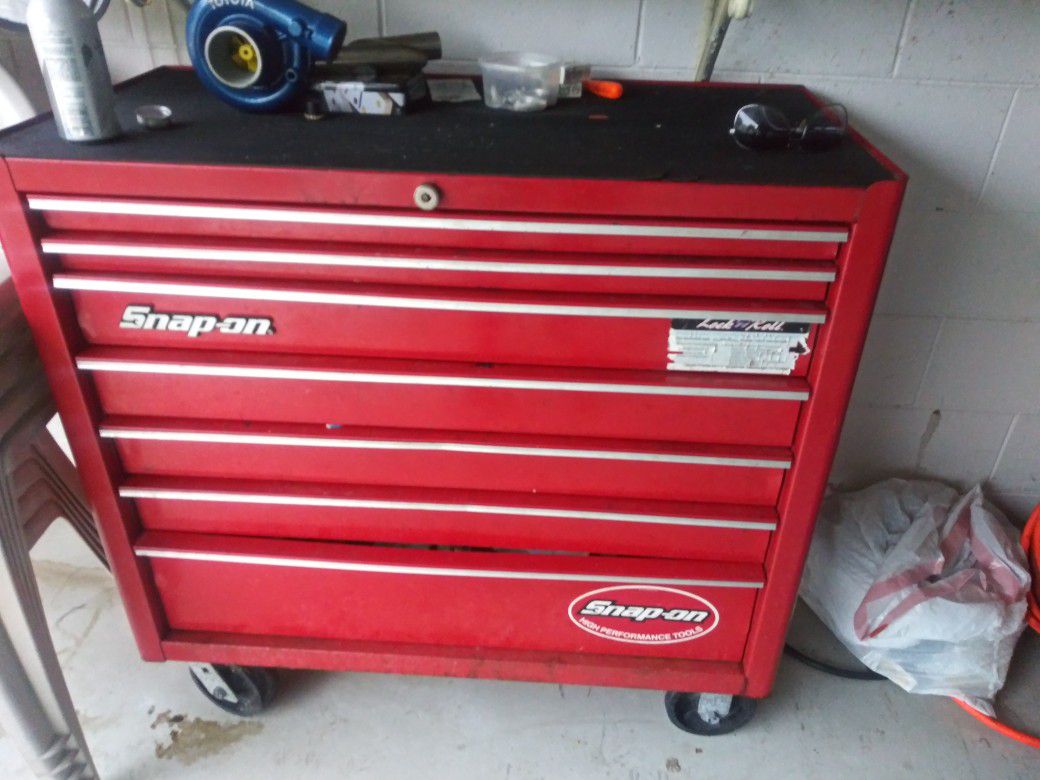 Snap on tool box and air compressor