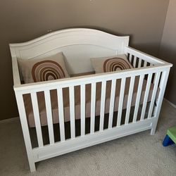 Wooden Crib & Mattress