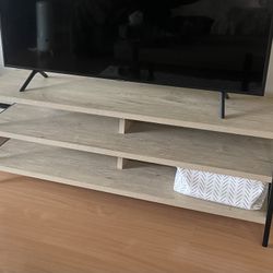 3 Tier Light Wood TV Stand