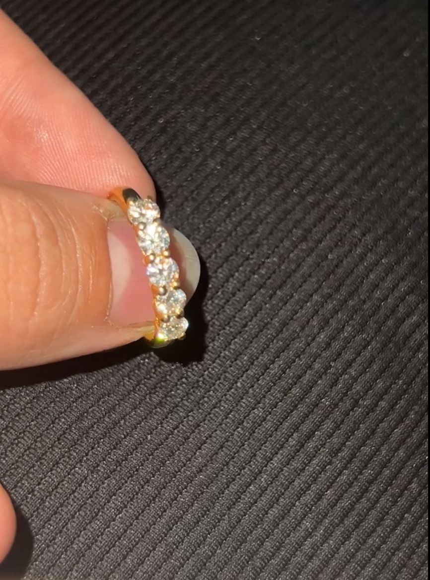 14k Gold/Silver Moissanite Ring