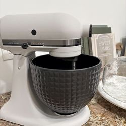 White and Black Kitchen Aid Mixer