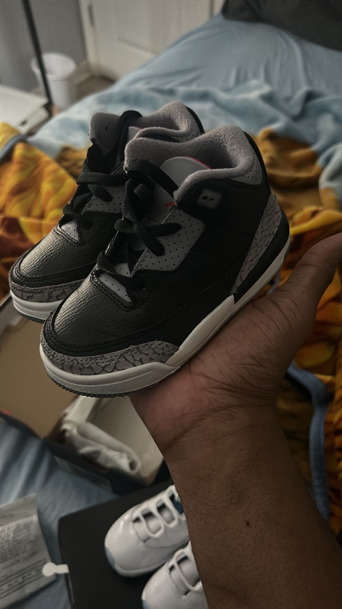 BLACK CEMENT 3s & COLUMBIA 11s