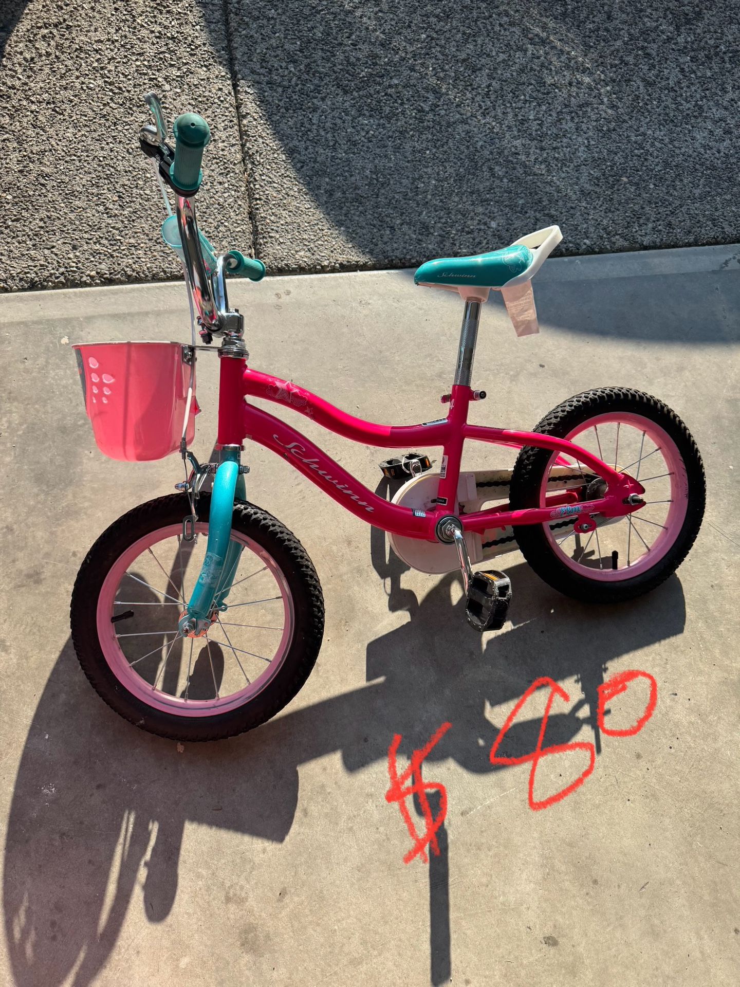 Schwinn Elm BMX Style Toddler and Kids Bike, For Girls and Boys, 14-Inch Wheels, With Saddle Handle,
