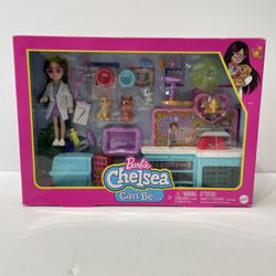 Barbie Chelsea Pet Vet Playset Chelsea Can Be Cat Dog Bird