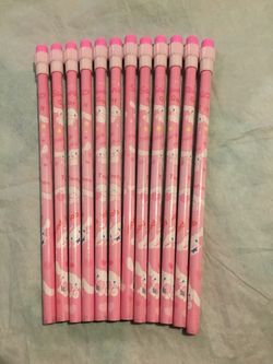 2for$1 pencils my Melody & hello kitty