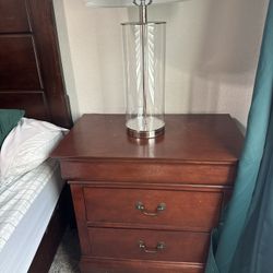 Queen Bed, Headboard, Box Spring, And Night Stands 