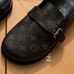 LV Clogs Size 10 Brown