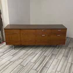 Vintage Modern Office Cabinet Center Credenza Buffet
