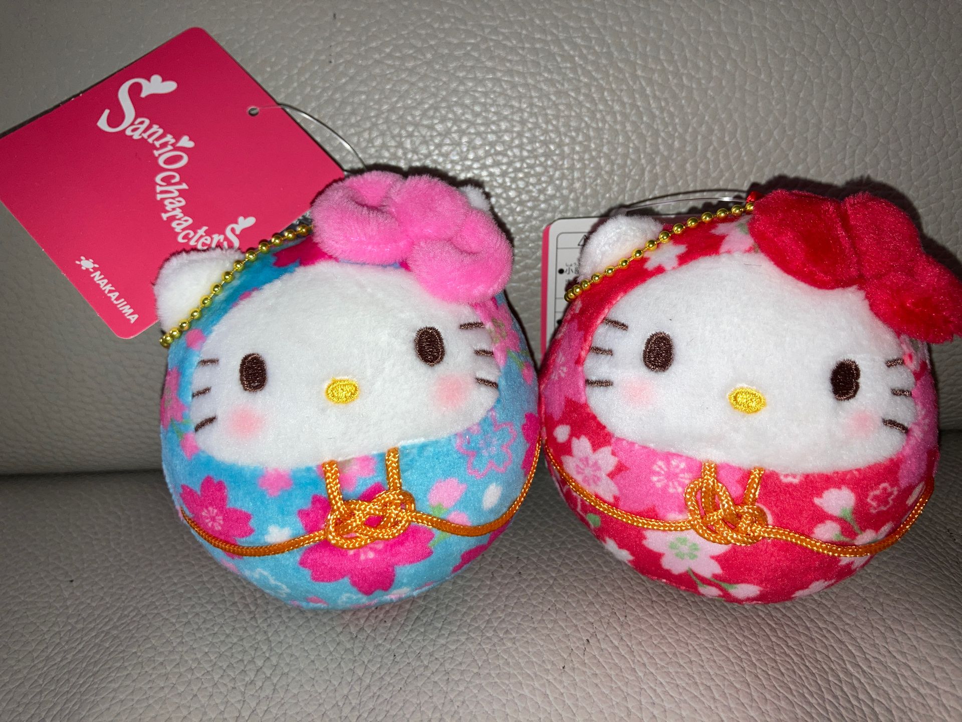 Hello Kitty Daruma Doll Keychain plushie