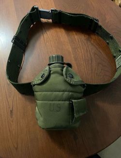Army Military tactical Web belt with 1 Quart Canteen