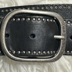 Calvin  Klein Black Leather Belt - Size 36