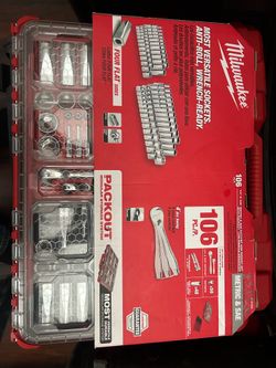 Milwaukee 106 Piece 1/4” & 3/8” Metric & Sea Ratchet and Socket Set