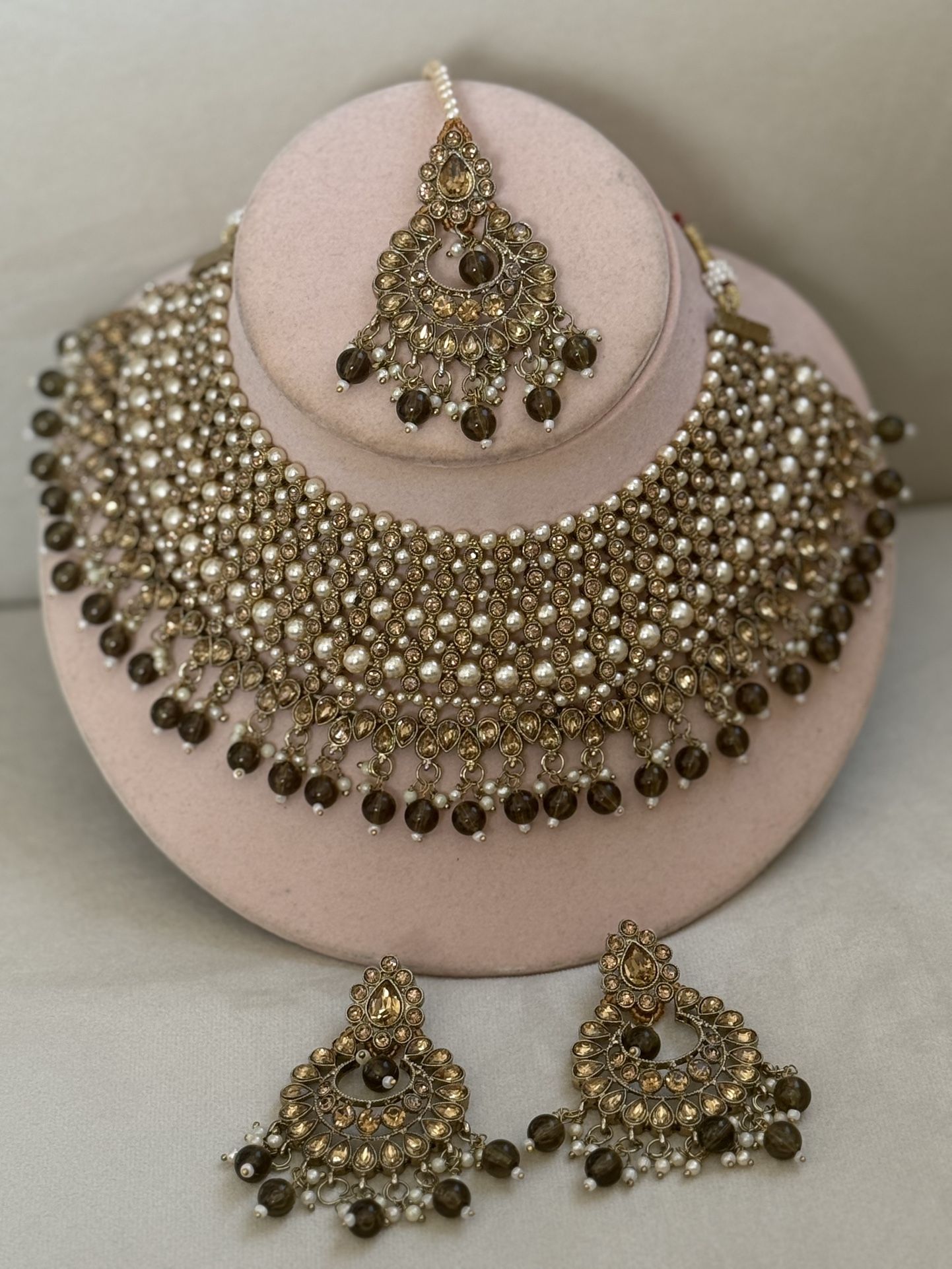 Indian Traditional Kundan Necklace Set Ethnic Wedding Party Designer Jewelry