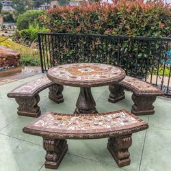 Concrete Patio Table Set