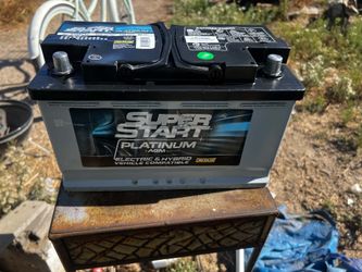 In very good condition 2026 Super Start Platinum AGM A1 Battery Group Size 94R H7 850 cold cranks100% health 100% charge $5 off with a old battery