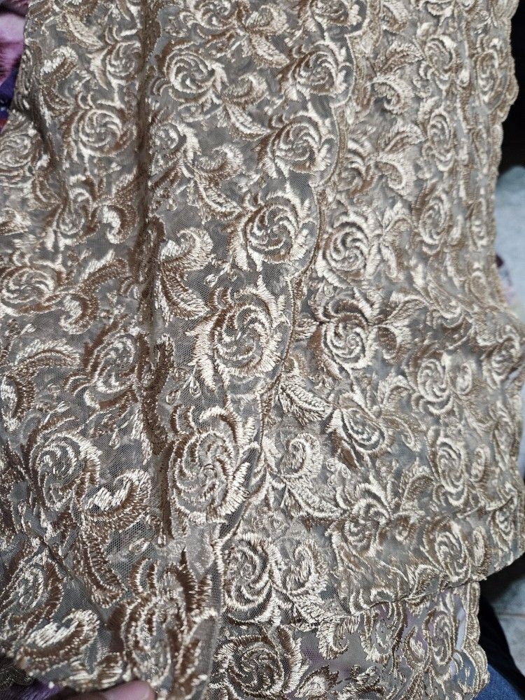 Embroidered Lace Material