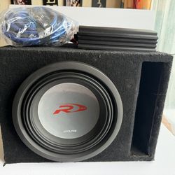 amazing Setup 10"Alpine type R in ported box and Alpine 500w amp and wires
