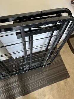 Set 2 Identical Twin Size Metal Bed Frames - Fold for Storage