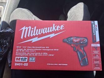 Milwaukee M12 Hex Screwdriver Kit New