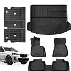Jdeymat Custom Fit Floor Mats & Trunk Cargo Liner Compatible for 2018-2024 BMW X3