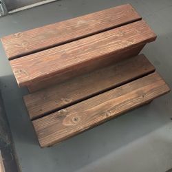 Red Wood Spa Jacuzzi Hot Tub Stair With Storage  Entry Stairs 