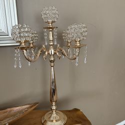 Gold Candelabra Centerpieces 