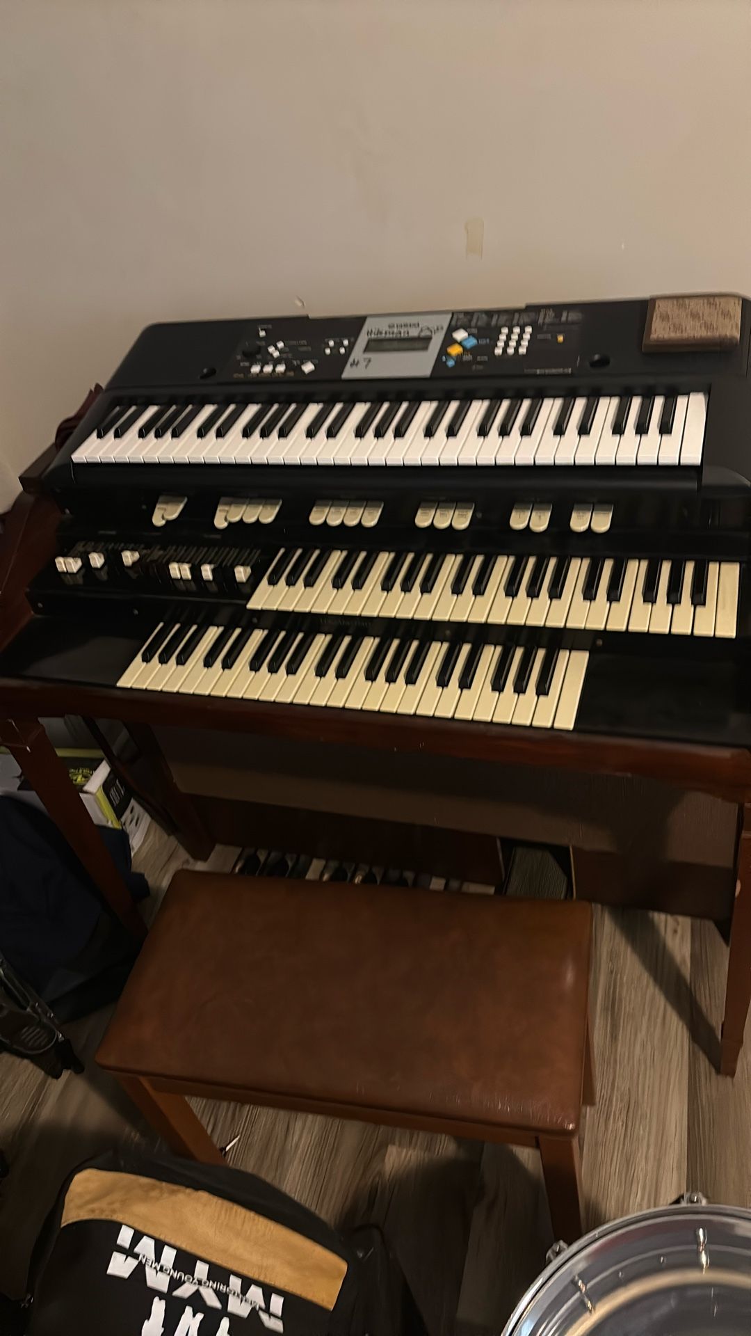Hammond organ and Yamaha keyboard