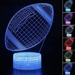 Football 3D Night Light, 3D Illusion Lamp, 16 Changing Color