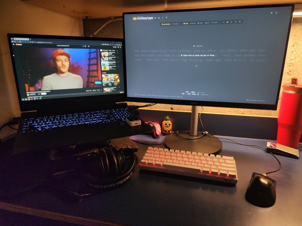 HP Victus AMD Gaming Laptop 144Hz | Acer 165hz AMD Freesync Premium 1ms | Full Gaming Setup Everything Included