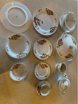 China set  - FREE- huge set! 14 piece set and many other bowls